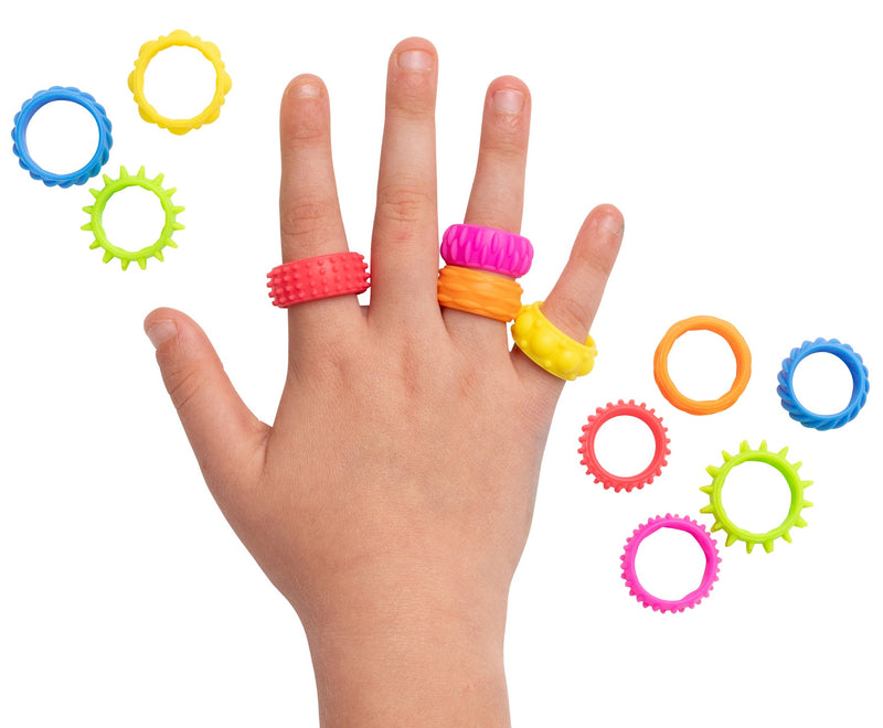 Sensory Sprouts Textured Fidget Rings Set of 12-3