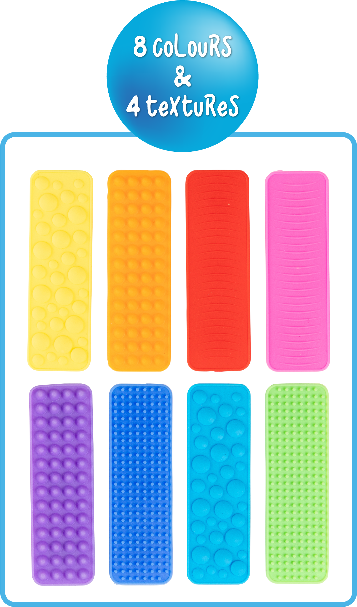 Sensory Sprouts Textured Fidget Strips Set of 8-2