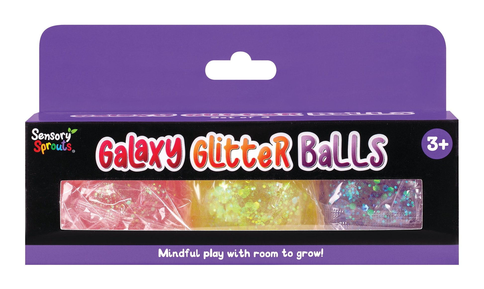Sensory Sprouts Galaxy Glitter Ball Purple-1