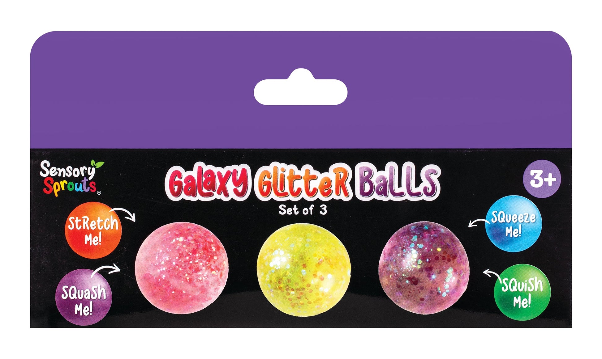 Sensory Sprouts Galaxy Glitter Ball Purple-7