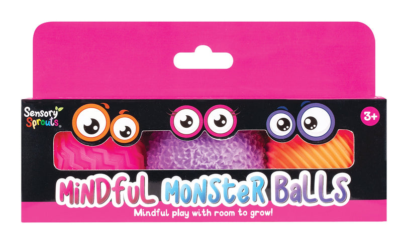 Sensory Sprouts Mindful Monster Ball Pink-1