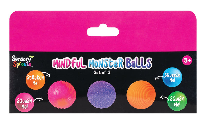 Sensory Sprouts Mindful Monster Ball Pink-5