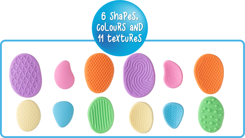Sensory Sprouts Textured Calming Stones Set of 18 Pastel-2