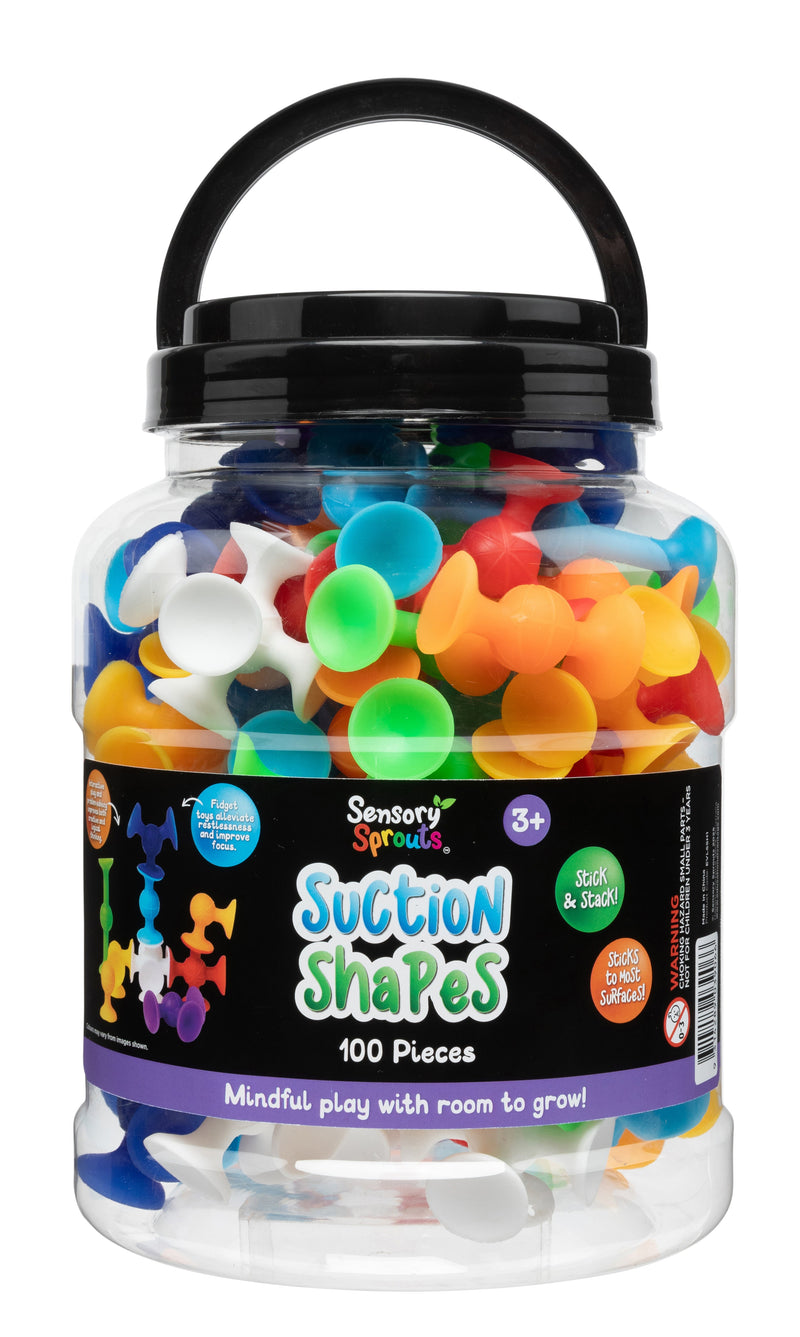 Sensory Sprouts Suction Shapes Jar of 100-1