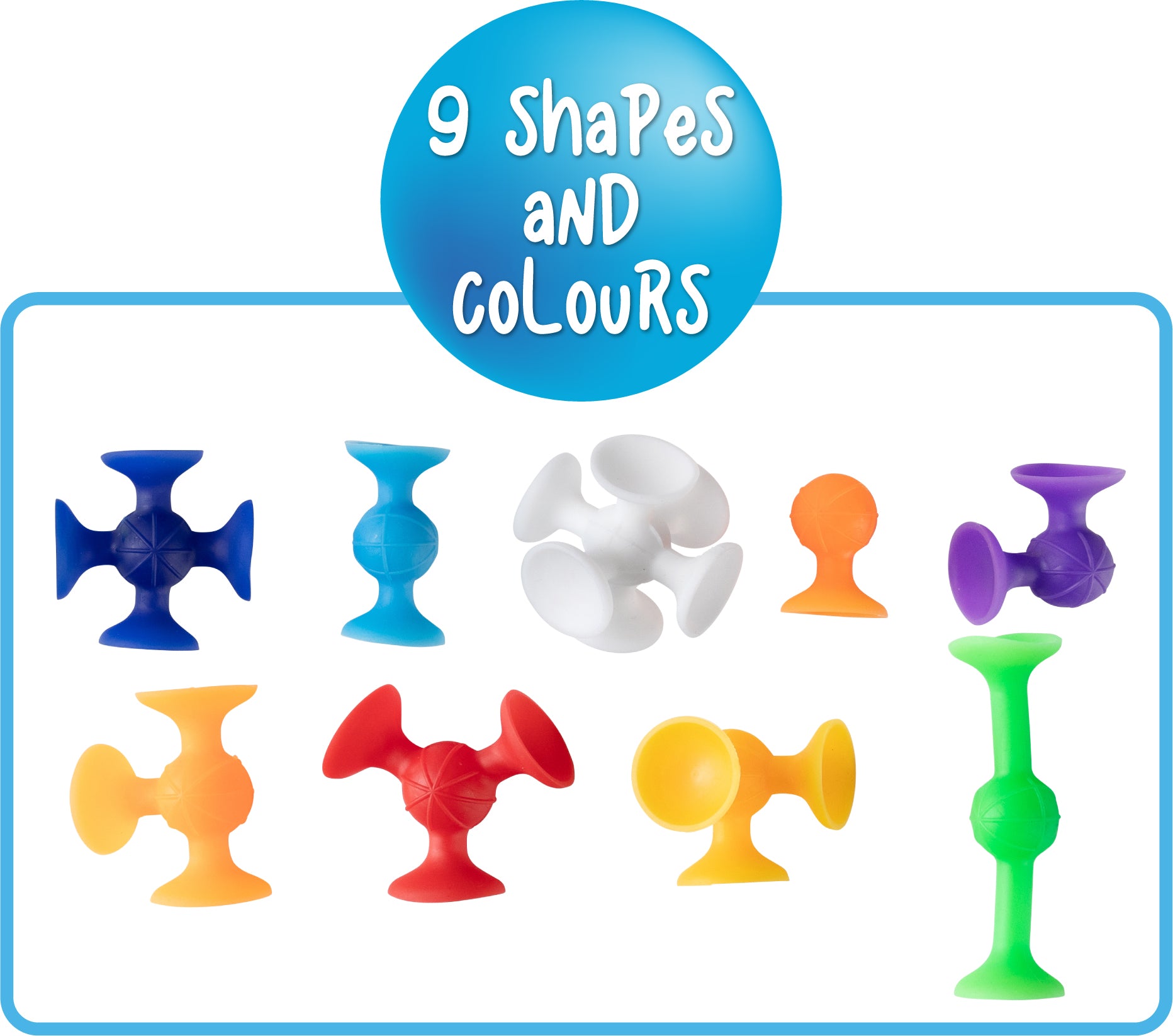 Sensory Sprouts Suction Shapes Jar of 100-5