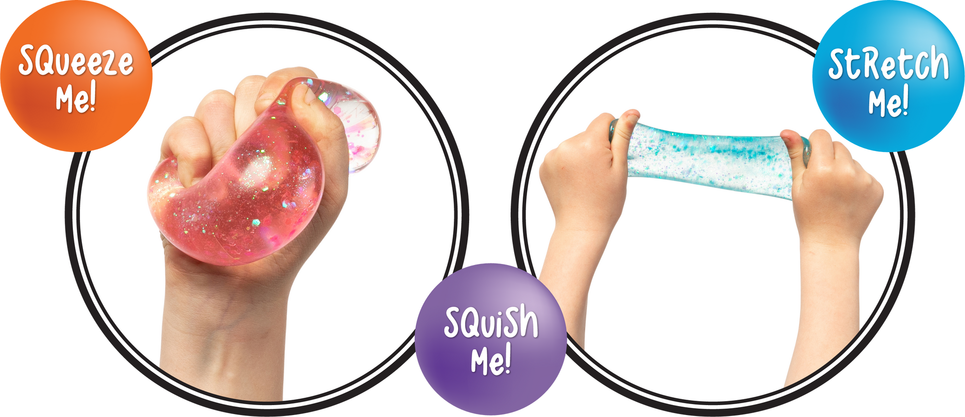 Sensory Sprouts Stretch and Sparkle Shapes Jar of 12-3