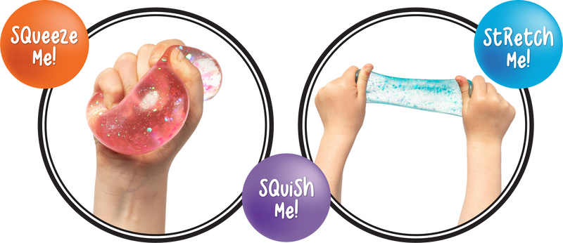 Sensory Sprouts Stretch and Sparkle Shapes Jar of 12-3
