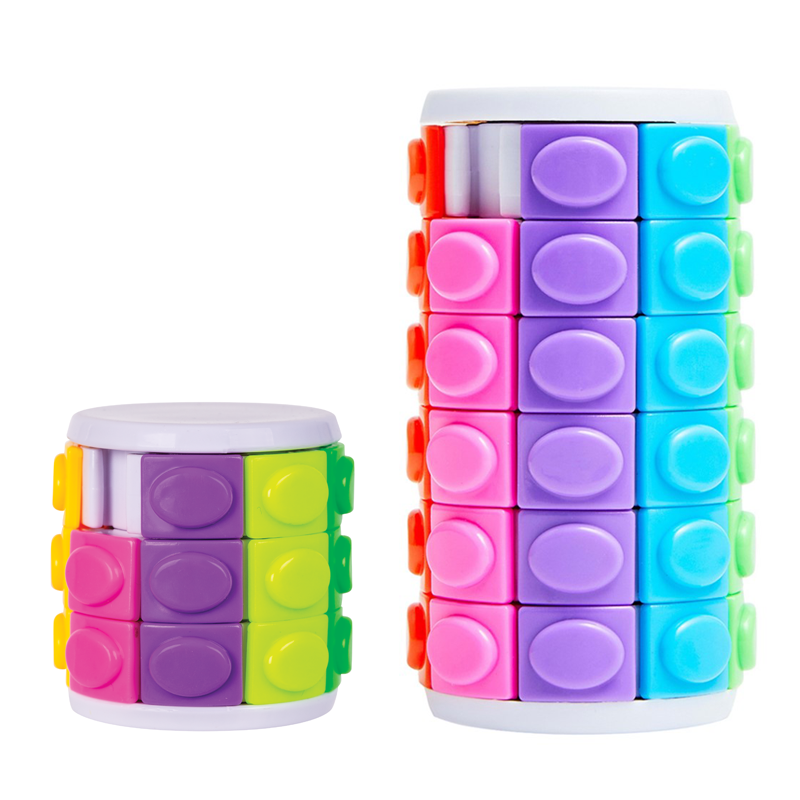 Twist and Slide Puzzle Set 2 Cylinder Puzzles Easy and Six Row-3
