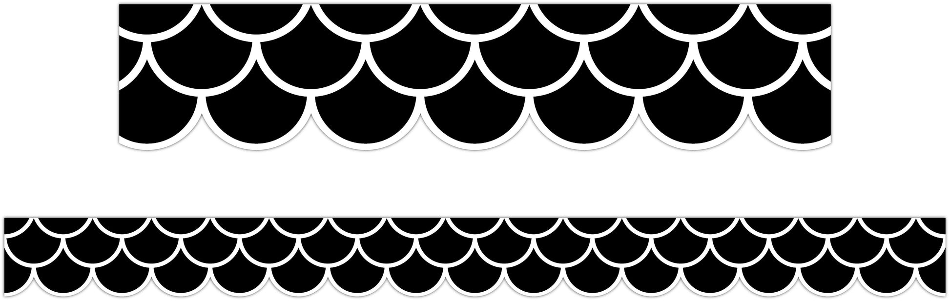 Learning Can Be Fun Black Scallops Classroom Border Pack of 12-1