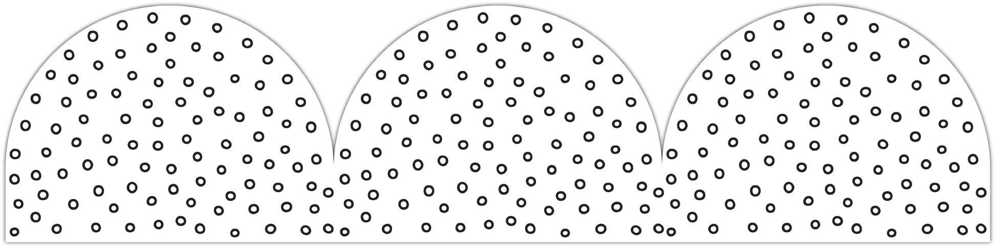 Learning Can Be Fun Black and White Dots Rolled Scalloped Border 15.24m-2