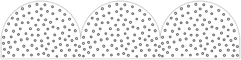 Learning Can Be Fun Black and White Dots Rolled Scalloped Border 15.24m-2