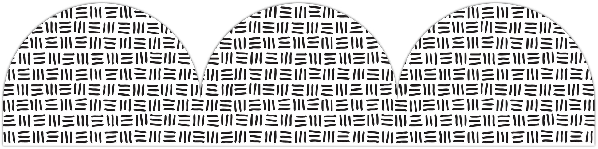 Learning Can Be Fun Black and White Lines Rolled Scalloped Border 15.24m-2