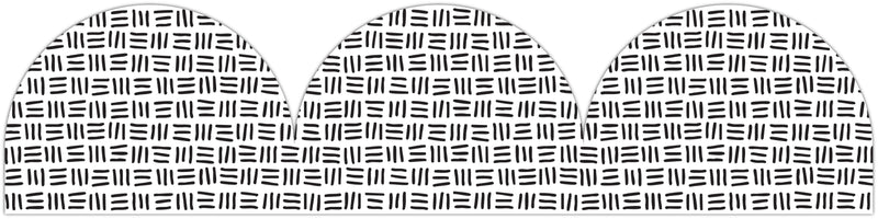 Learning Can Be Fun Black and White Lines Rolled Scalloped Border 15.24m-2