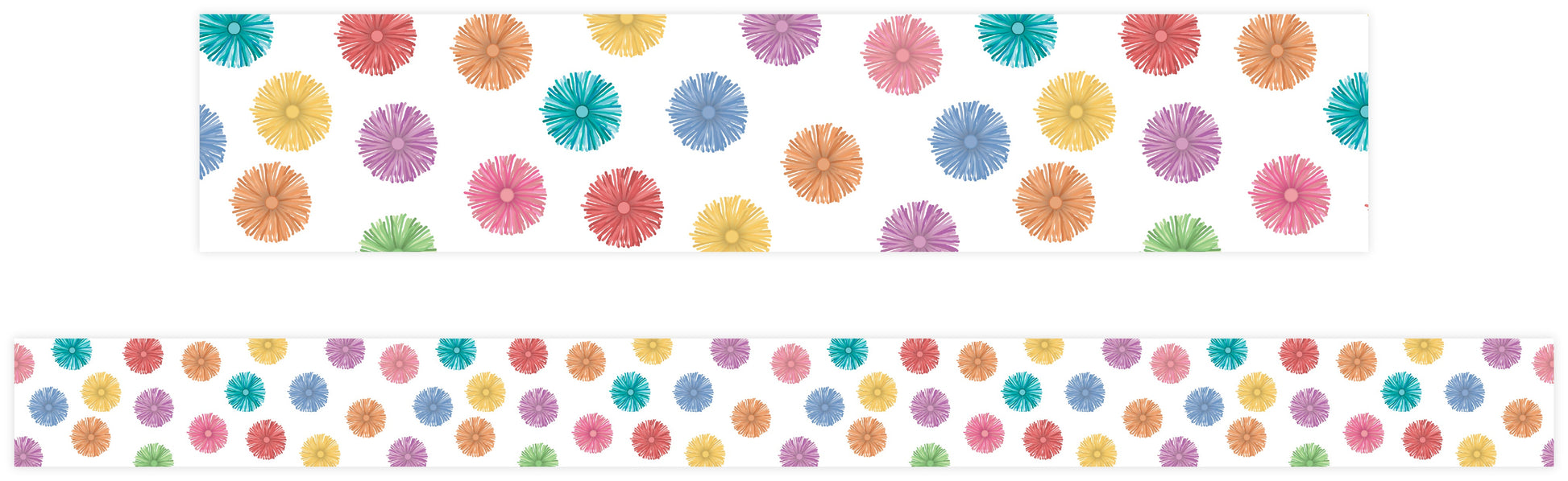 Learning Can Be Fun Colour Burst Pom Poms Classroom Border Pack of 12-1