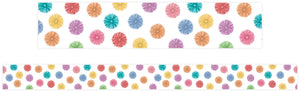 Learning Can Be Fun Colour Burst Pom Poms Classroom Border Pack of 12