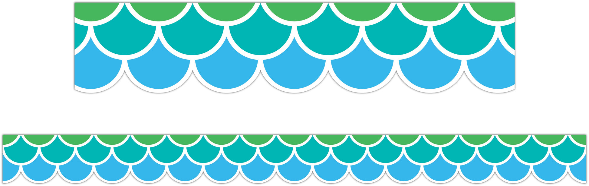 Learning Can Be Fun Cool Tones Scallops Classroom Border Pack of 12-1