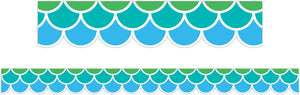 Learning Can Be Fun Cool Tones Scallops Classroom Border Pack of 12