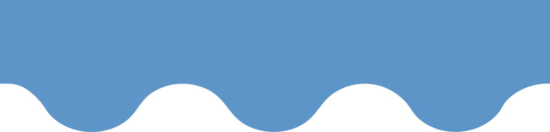 Learning Can Be Fun Growing Minds Ocean Blue Rolled Scalloped Border 15.24m-2