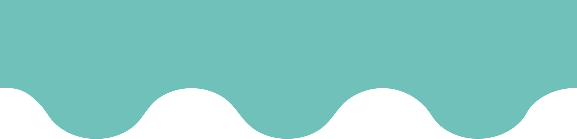 Learning Can Be Fun Growing Minds Teal Rolled Scalloped Border 15.24m-2