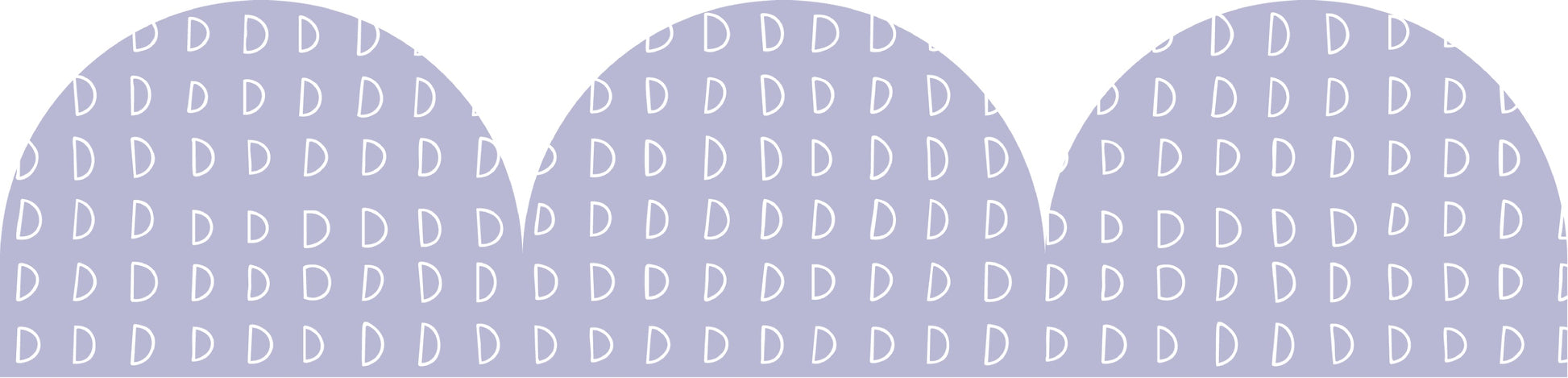 Learning Can Be Fun Lilac Patterned Rolled Scalloped Border 15.24m-2