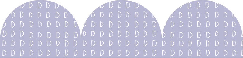 Learning Can Be Fun Lilac Patterned Rolled Scalloped Border 15.24m-2