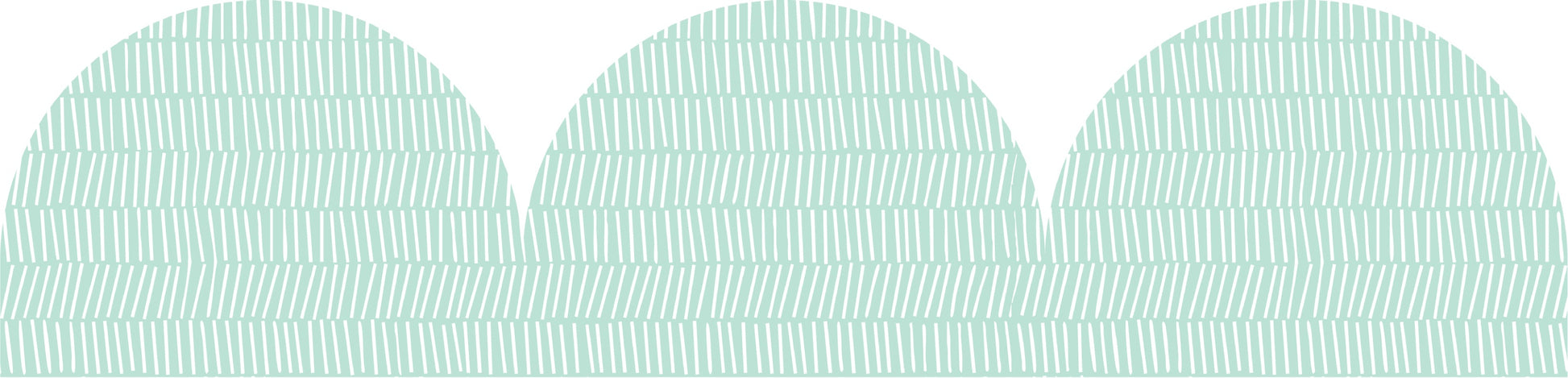 Learning Can Be Fun Mint Patterned Rolled Scalloped Border 15.24m-2