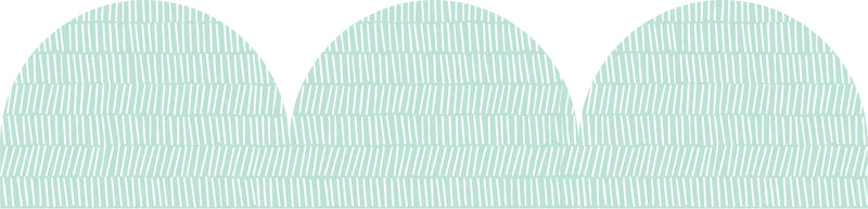Learning Can Be Fun Mint Patterned Rolled Scalloped Border 15.24m-2