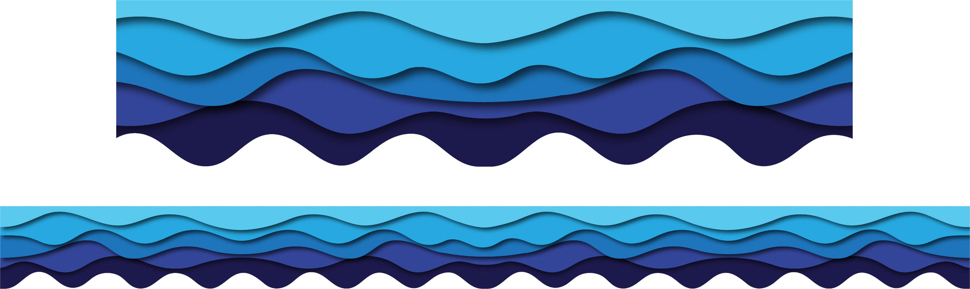 Learning Can Be Fun Ocean Waves Scalloped Classroom Border Pack of 12-1
