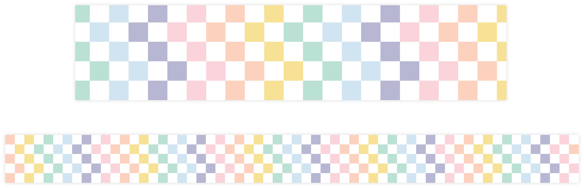 Learning Can Be Fun Pastel Checkered Classroom Border Pack of 12-1