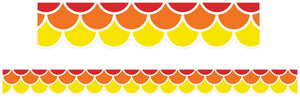 Learning Can Be Fun Warm Tones Scallops Classroom Border Pack of 12