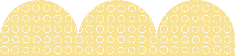Learning Can Be Fun Yellow Patterned Rolled Scalloped Border 15.24m-2