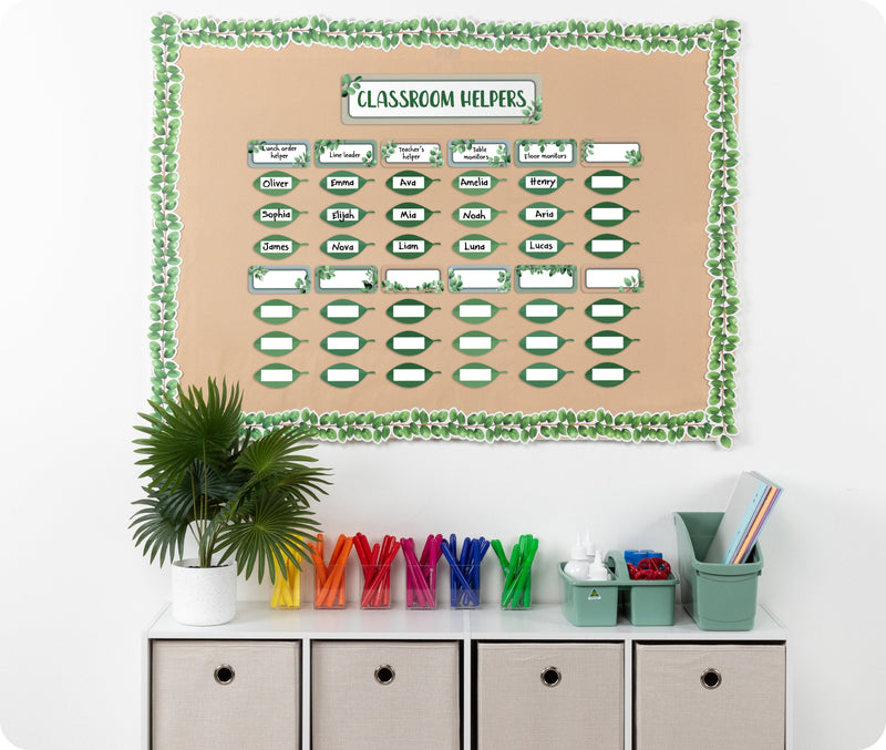 Learning Can Be Fun Eucalyptus Essentials Classroom Helpers Bulletin Board Set-2
