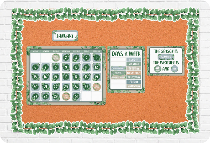 Learning Can Be Fun Eucalyptus Essentials Die-Cut Classroom Border Pack of 12-2