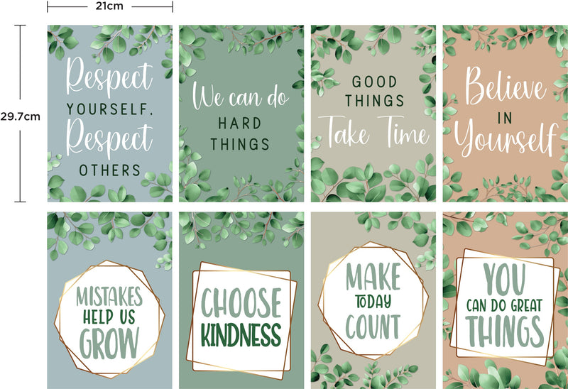 Learning Can Be Fun Eucalyptus Essentials Motivational Poster Set of 8-1