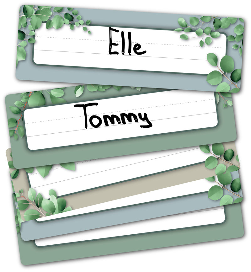 Learning Can Be Fun Eucalyptus Essentials Adhesive Name Plates Pack of 30-1