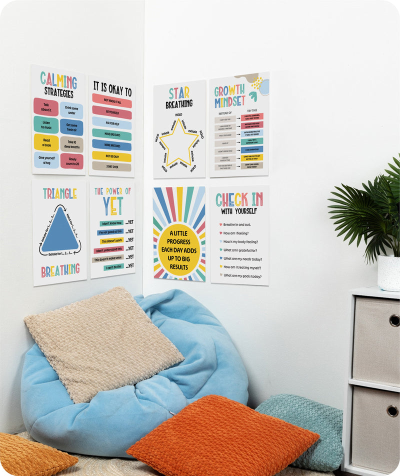 Learning Can Be Fun Growing Minds Calming Corner Poster Set of 8-2