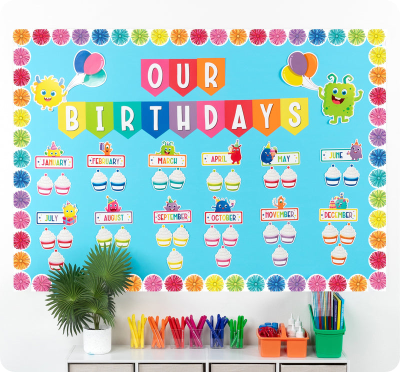 Learning Can Be Fun Giggle and Grow Birthday Bulletin Board Set-2