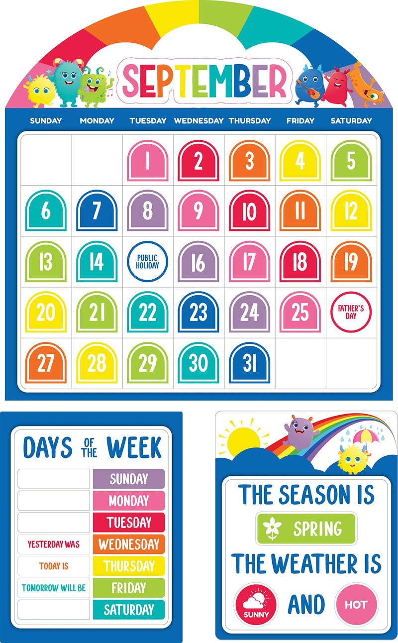 Learning Can Be Fun Giggle and Grow Calendar Bulletin Board Set-1