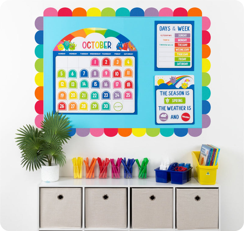 Learning Can Be Fun Giggle and Grow Calendar Bulletin Board Set-3