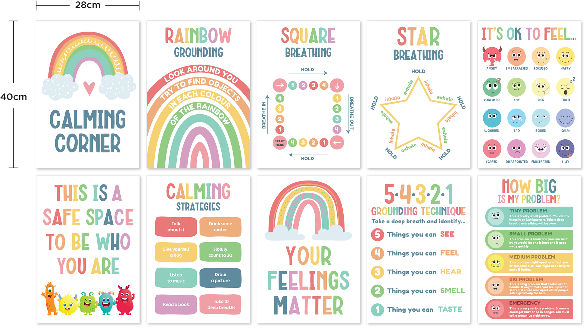 Learning Can Be Fun Giggle & Grow Calming Corner Poster Set of 10-1
