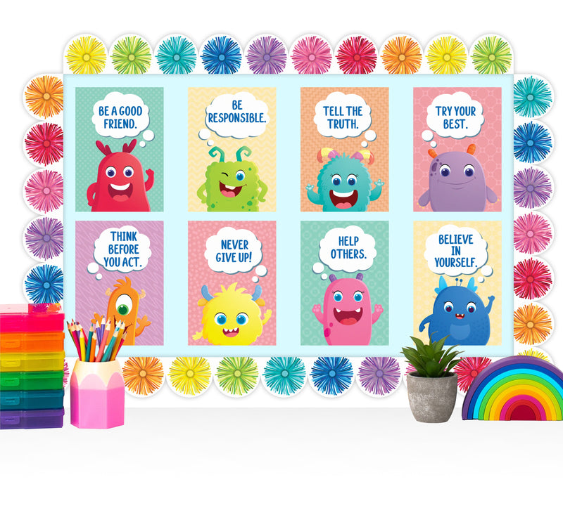 Learning Can Be Fun Giggle & Grow Character Traits Poster Set of 8-2