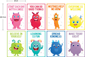Learning Can Be Fun Giggle & Grow Motivational Poster Set of 8