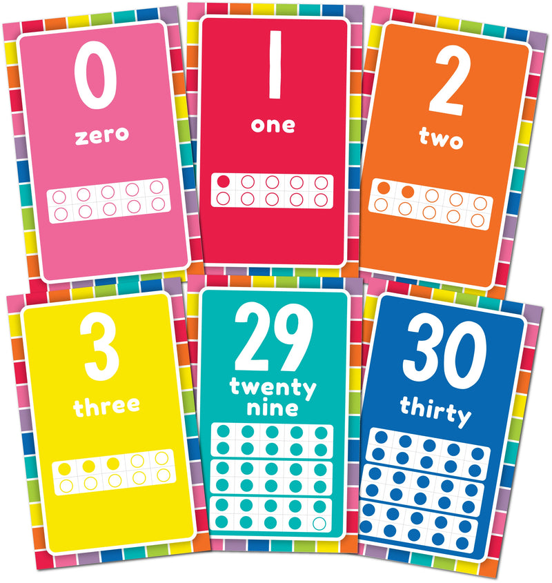 Learning Can Be Fun Giggle and Grow Number Cards Bulletin Board Set 0 to 31-1