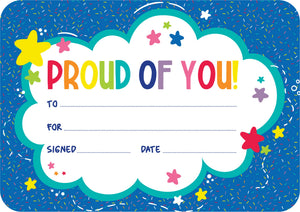 Learning Can Be Fun Giggle & Grow Proud of You Certificates Pack of 30