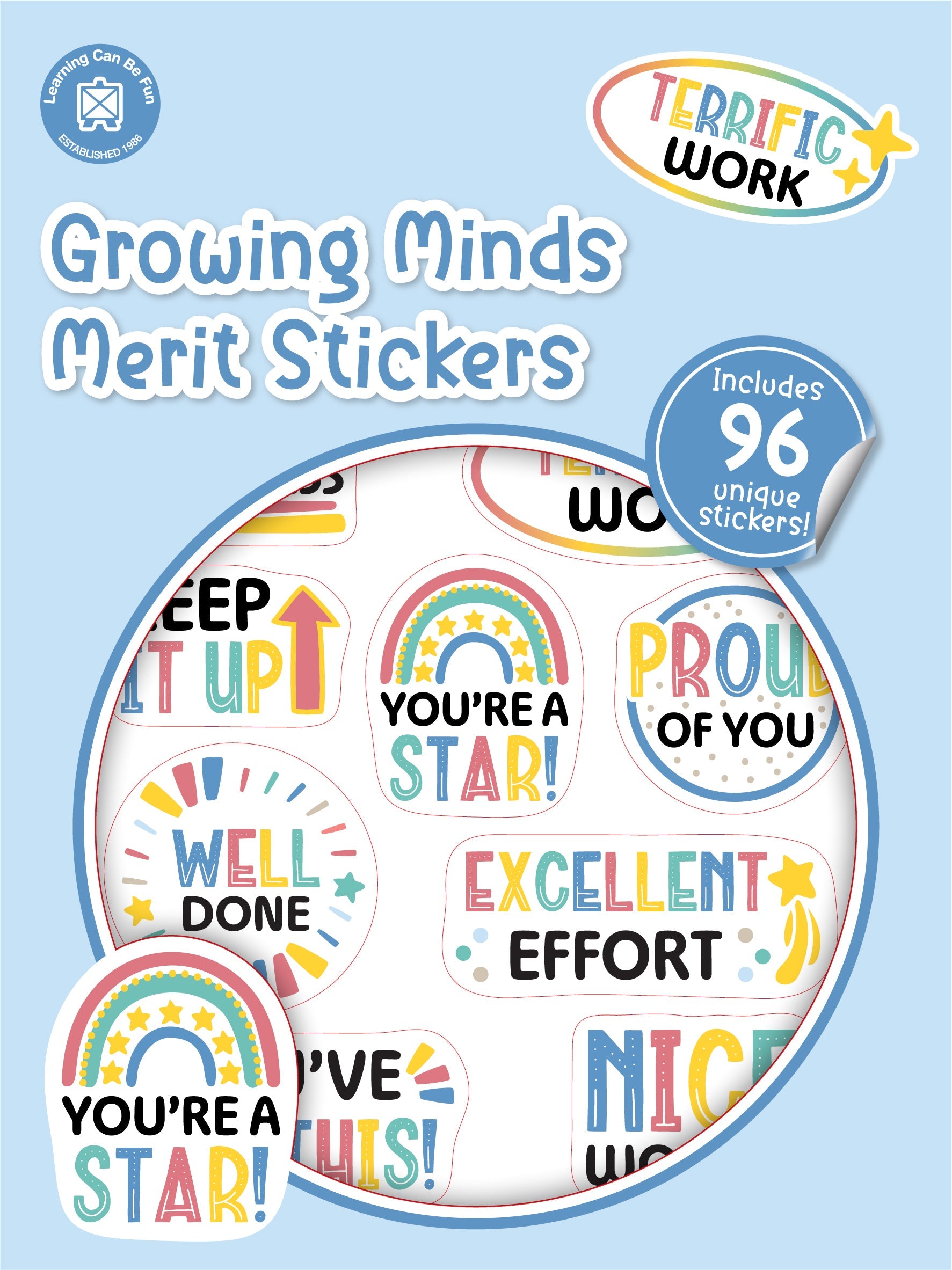 Learning Can Be Fun Growing Minds Merit Sticker Book 96 Stickers-1