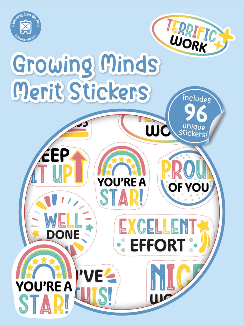 Learning Can Be Fun Growing Minds Merit Sticker Book 96 Stickers-1