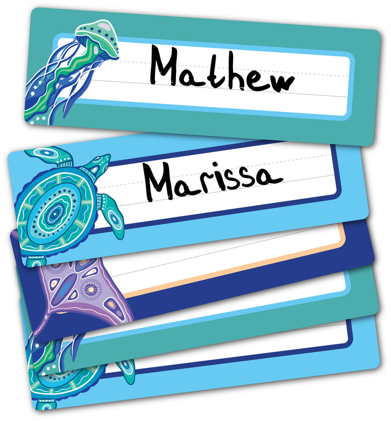 Learning Can Be Fun Ocean Country Adhesive Name Plates Pack of 30-1