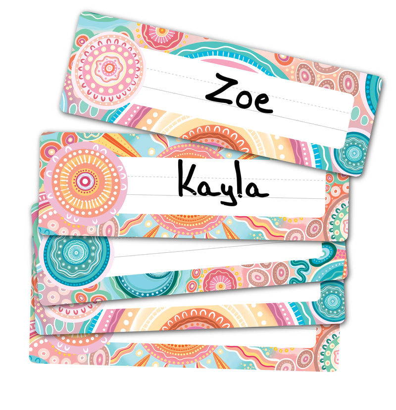 Learning Can Be Fun Sacred Country Adhesive Name Plates Pack of 30-1