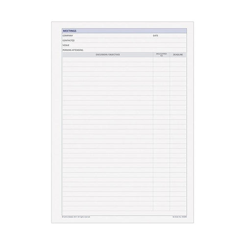 Collins Debden EX5009 Dayplanner Executive Size Meetings 4 Ring Refill