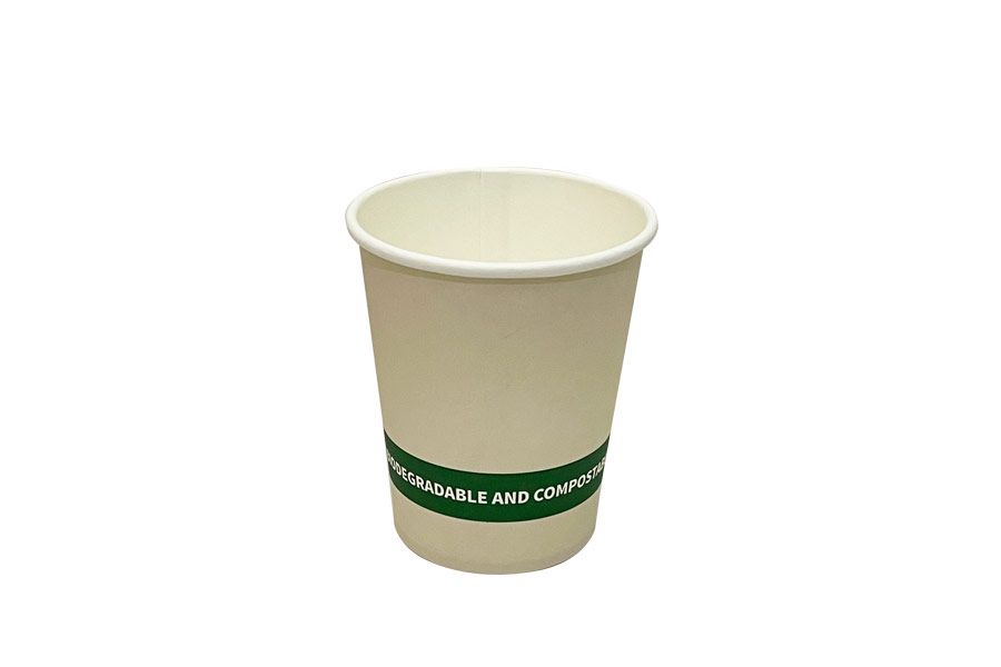 Earth Eco Single Wall 8oz White Compostable Cup Pack 50